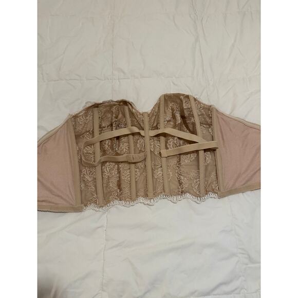 Victoria’s Secret Lace Corset Bustier Top | Strapless Floral Lace | Size 34D - Picture 3 of 6